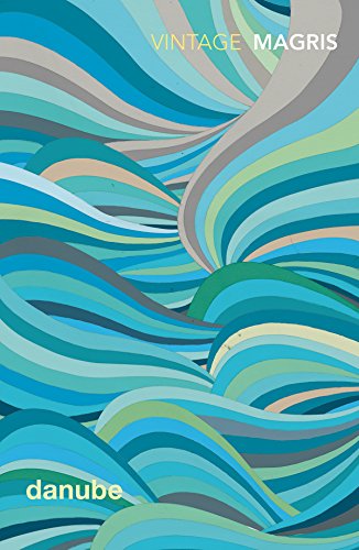 Book cover: swirling blue and green abstract waves, title "Danube" visible.
