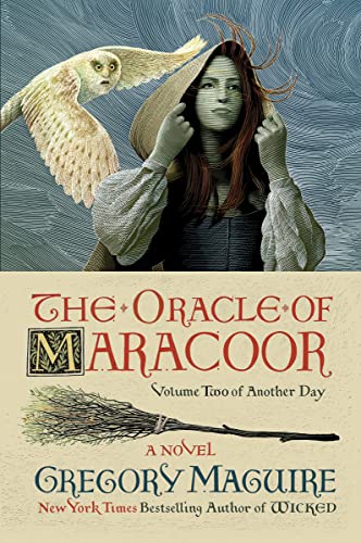 Book cover featuring a woman with an owl, and a broom.