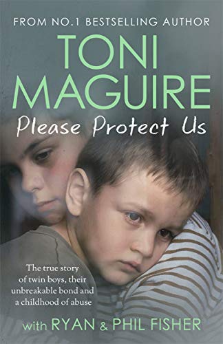 Book cover featuring portraits of two young boys, with text "Please Protect Us.