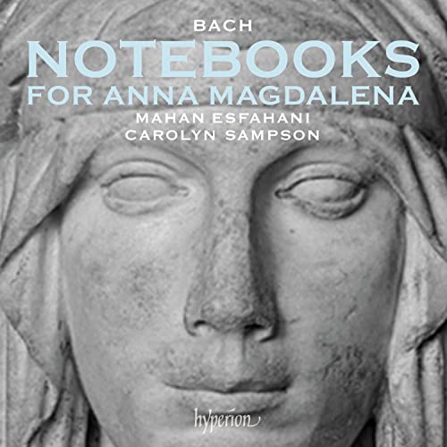 CD cover featuring a stone sculpture and text: "Bach Notebooks for Anna Magdalena.