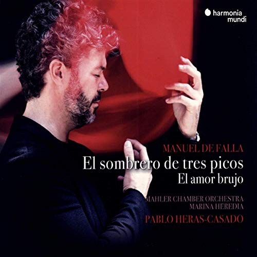 CD cover featuring a conductor with red abstract background and text.