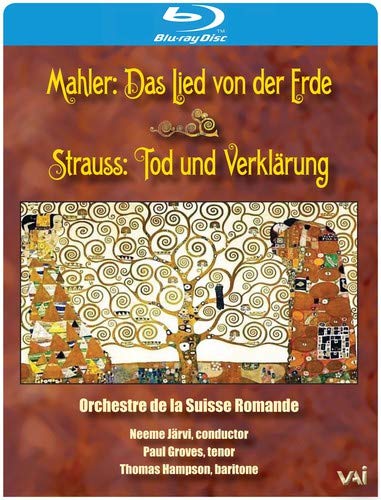 Blu-ray cover for Mahler’s “Das Lied von der Erde” with gold tree artwork.