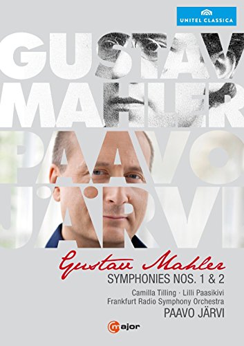 DVD cover featuring a collage of Gustav Mahler and Paavo Järvi's faces on a grey background.