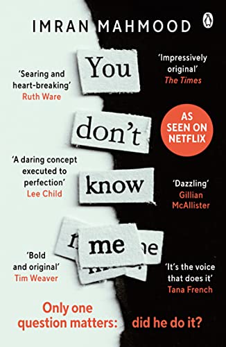 Book cover: "You Don't Know Me" with fragmented text and a blurred face.