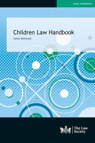 Cover of "Children Law Handbook" with blue and white abstract design.