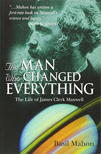 Book cover featuring a portrait of James Clerk Maxwell and a planet.