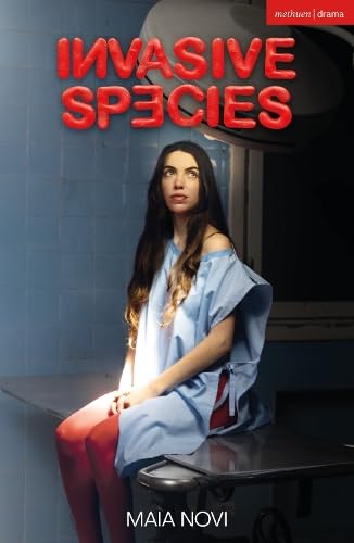 Book cover: woman in hospital gown, red title "Invasive Species".