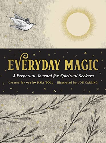 Journal cover with bird, sun, and gold text: "Everyday Magic.