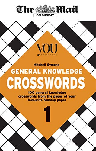 Book cover: "Mail on Sunday General Knowledge Crosswords 1" with orange background.