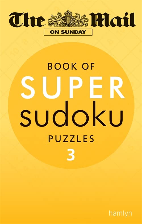 Yellow book cover titled The Mail on Sunday Book of Super Sudoku Volume 3.