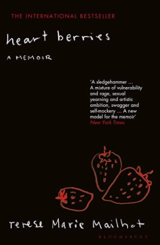Black book cover with red handwritten title and sketched strawberries.