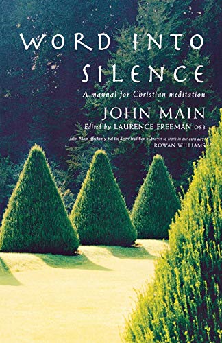 Book cover with green garden scene, titled "Word into Silence.