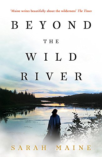 Book cover: woman by water with forested hills under a cloudy sky.
