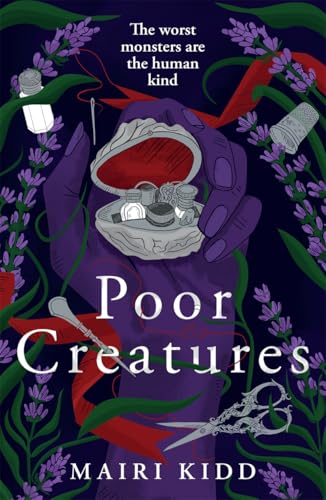 Book cover: a purple hand holds an open shell with clockwork inside.