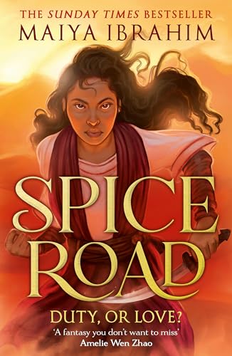Book cover: "Spice Road" featuring a woman with flowing hair, orange tones.