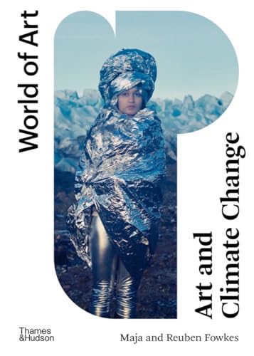 A person wrapped in a silver emergency blanket stands before a glacier on book cover.