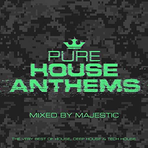 "CD cover with 'Pure House Anthems' in green text and a pink label on black background."