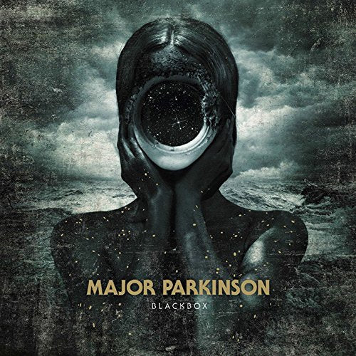 Dark album cover featuring a person with a void where their face should be.