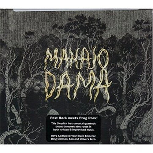 CD cover for Makajodama, featuring a dark, textured forest illustration.