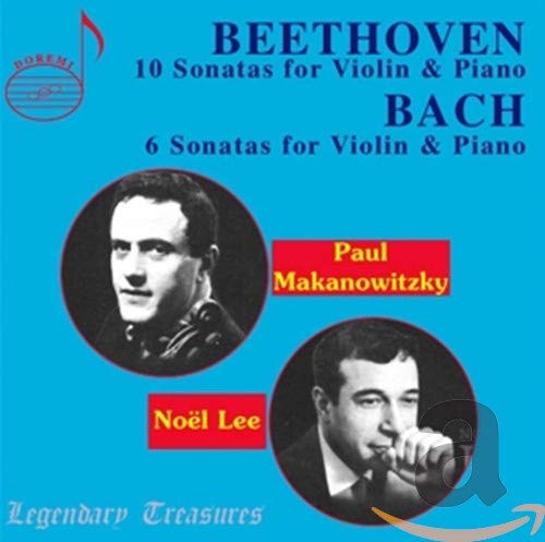 CD cover featuring portraits of violinists Makanowitzky and Lee, with composers' names.