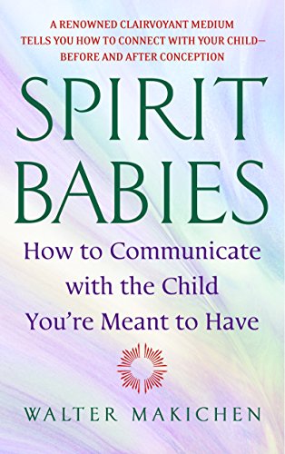 Book cover: "Spirit Babies" by Walter Makichen, with purple and white text.