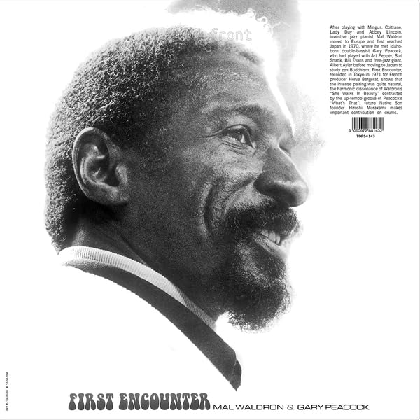 Black and white vinyl record cover featuring portrait of Mal Waldron.