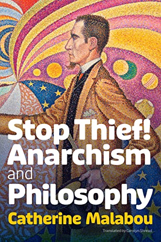 Book cover: portrait of a man with colorful, swirling background.