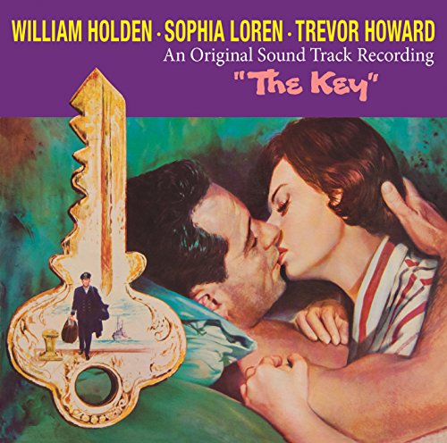 CD cover for "The Key" soundtrack, featuring a large key and couple.