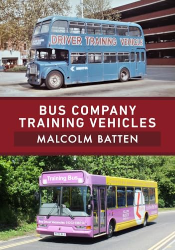 Blue and purple training buses pictured on a book cover.