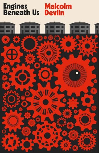 Book cover showing a line of grey houses above a field of red gears.