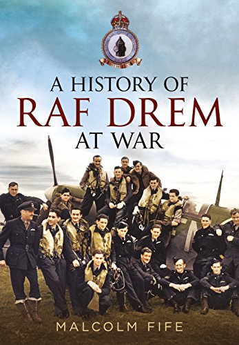 Book cover: "A History of RAF Drem at War" with wartime pilots.