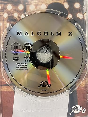 DVD of Spike Lee’s “Malcolm X” with a silver reflective surface.