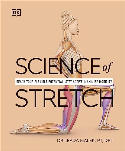 Book cover depicting a woman stretching, with anatomical muscle illustrations.