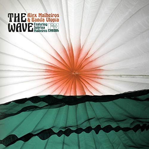 CD cover for "The Wave" by Alex Malheiros & Banda Utopia, abstract wave design.