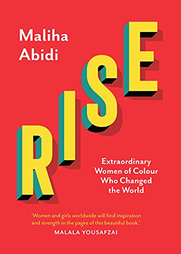 Red book cover with bold yellow "RISE" text and author name above.