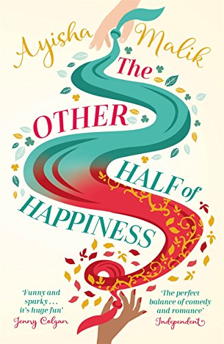 Book cover showing a swirling teal and red ribbon held by two hands.