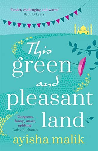 Book cover with teal background, white title, and illustrated floral details.