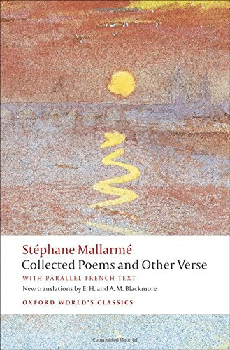 "Book cover with abstract painting and title 'Collected Poems and Other Verse' by Stéphane Mallarmé."