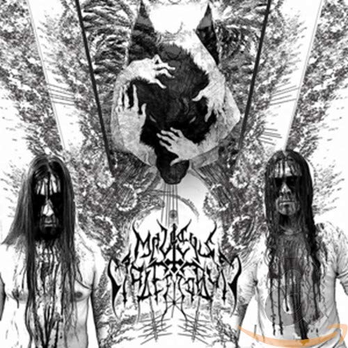 Black and white CD cover with distorted figures and a wolf image.