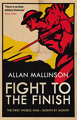 Book cover: red silhouette of a WWI soldier with rifle, yellow background.