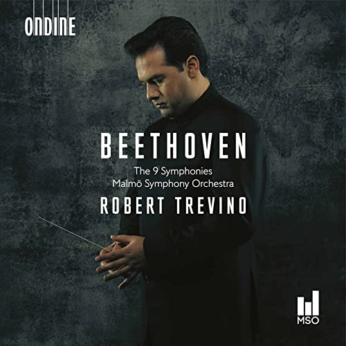 CD cover featuring conductor Robert Trevino and text “Beethoven: The 9 Symphonies.”