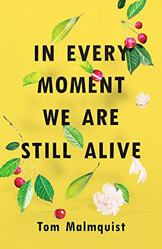 Book cover with bold yellow text and scattered floral elements.
