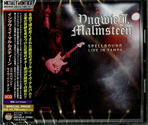 CD case for Yngwie Malmsteen’s “Spellbound Live In Tampa” with guitarist image.