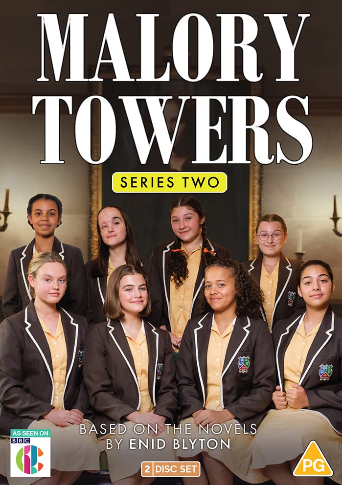 DVD cover for "Malory Towers: Series 2" featuring schoolgirls in uniform.
