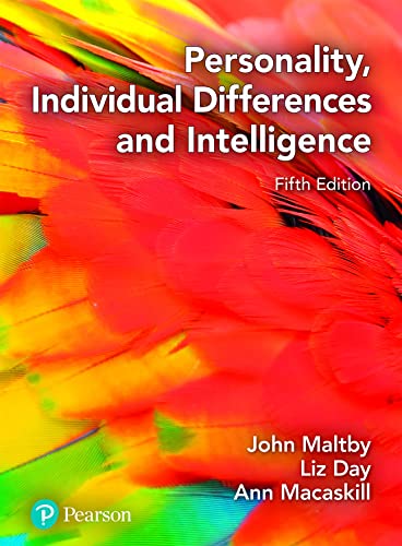 Textbook cover titled Personality, Individual Differences and Intelligence with a vibrant red feather background.