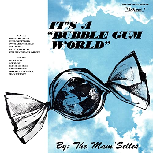 Vinyl album cover featuring a candy-wrapped globe against a blue sky with tracklist.