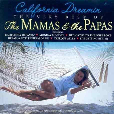 CD cover for “California Dreamin’” by The Mamas & The Papas, hammock scene.
