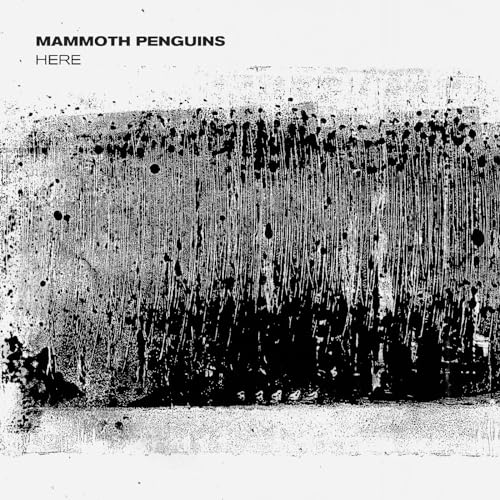 CD cover for Mammoth Penguins’ “Here” with abstract black and white textures.