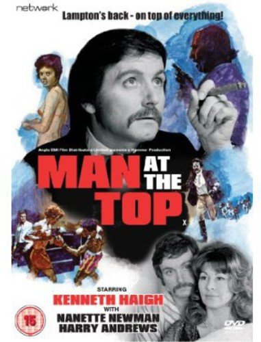 DVD cover for "Man At The Top" featuring a man with a mustache and gun.