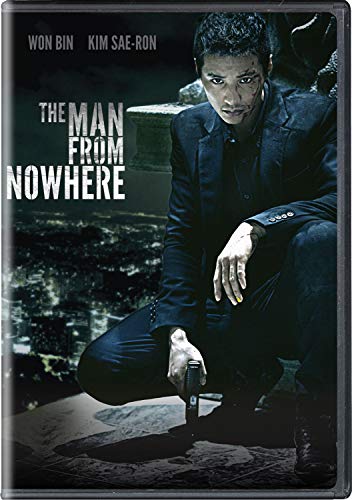 DVD cover for "The Man From Nowhere" featuring a man with a gun.